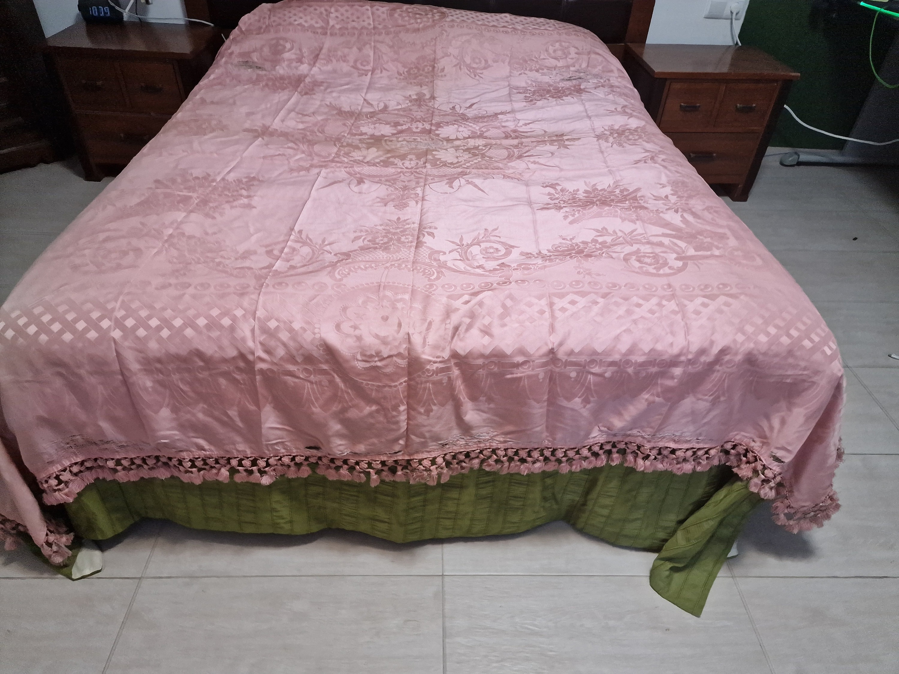 Set da 3 pezzi Copriletto morbido in cotone grezzo Letto