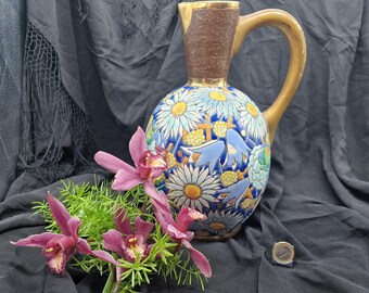 ボッホフレール ラルーヴィエール アールデコ 陶器 花瓶, 手描き