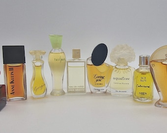 Vintage Perfume Miniature, Collectible Fragrance Splash Bottle, Paco Rabanne, Cabochard Gres, Anne Klein II, Aubusson, 1950 to 1990