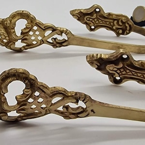 Paire De Supports De Tringle à Rideaux - Style Louis XVI, Bronze Doré - Occasion