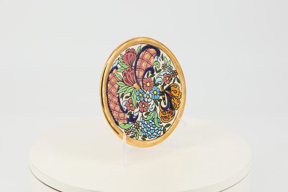 美品　スペイン製 Artecer セビリア 24金手描き 飾り皿 クエルダ・セカ アルテセール スペイン 飾り皿 - エナメルと24金、セビリア陶器