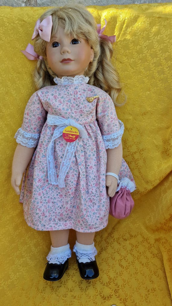 Steiff,THE TOY STOREオリジナルGolli Girl 22cm Vintage Steiff Goldilocks Doll 1992, Collectible Vinyl and Fabric