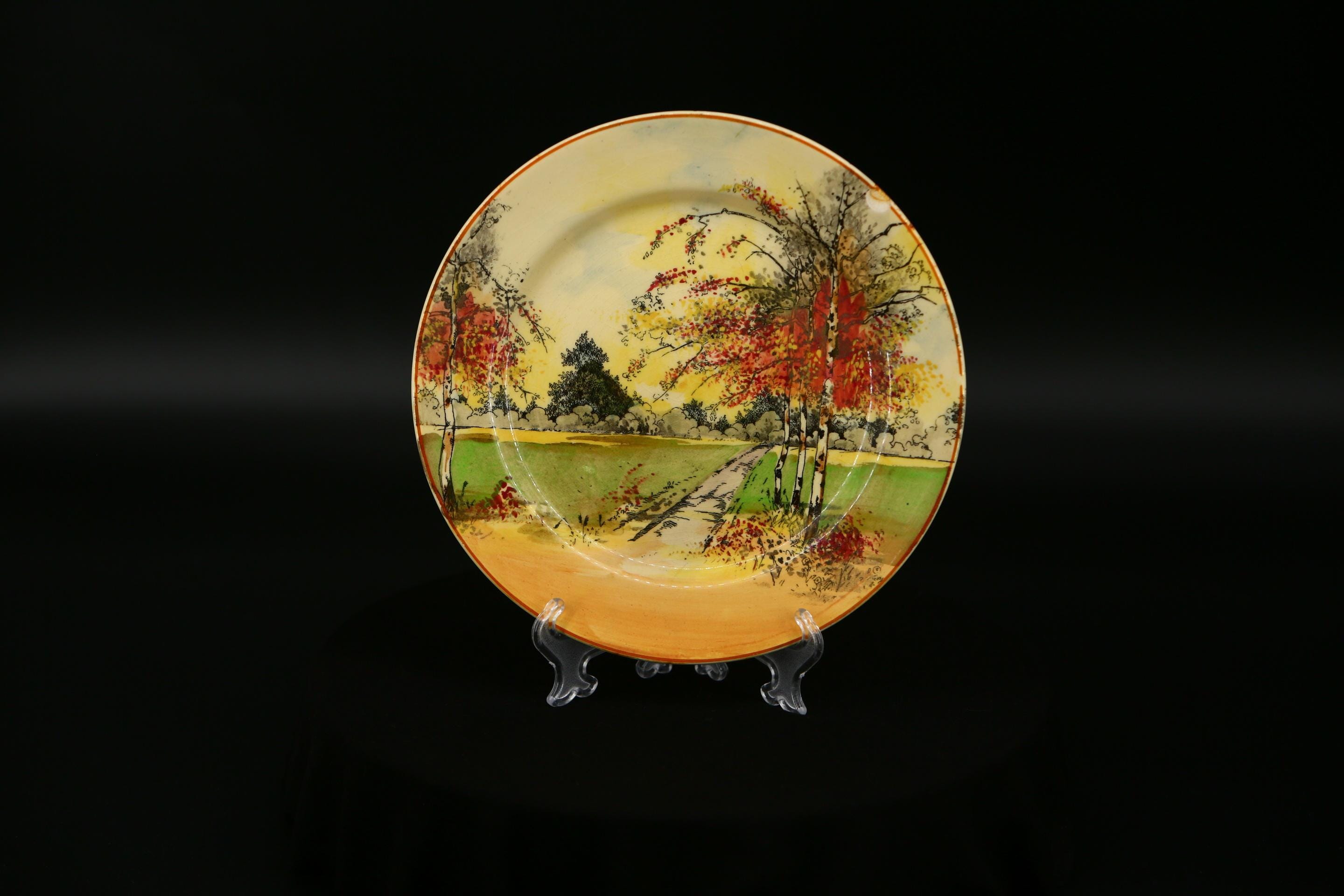 ヴィンテージ ロイヤルドルトン Autumn Glory 装飾皿 1920年代 英国