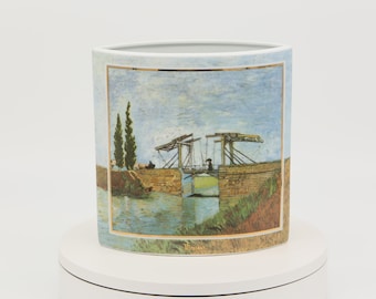 Vaso Goebel Artis Orbis Vincent van Gogh - Le Pont de Langlois - Edição Limitada 175/1000 - Porcelana - 22 cm