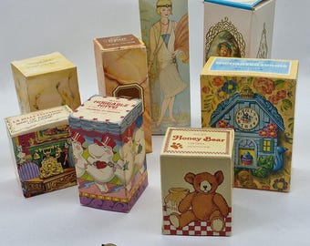 Vintage Avon Perfume Bottles with Boxes - Various Figures
