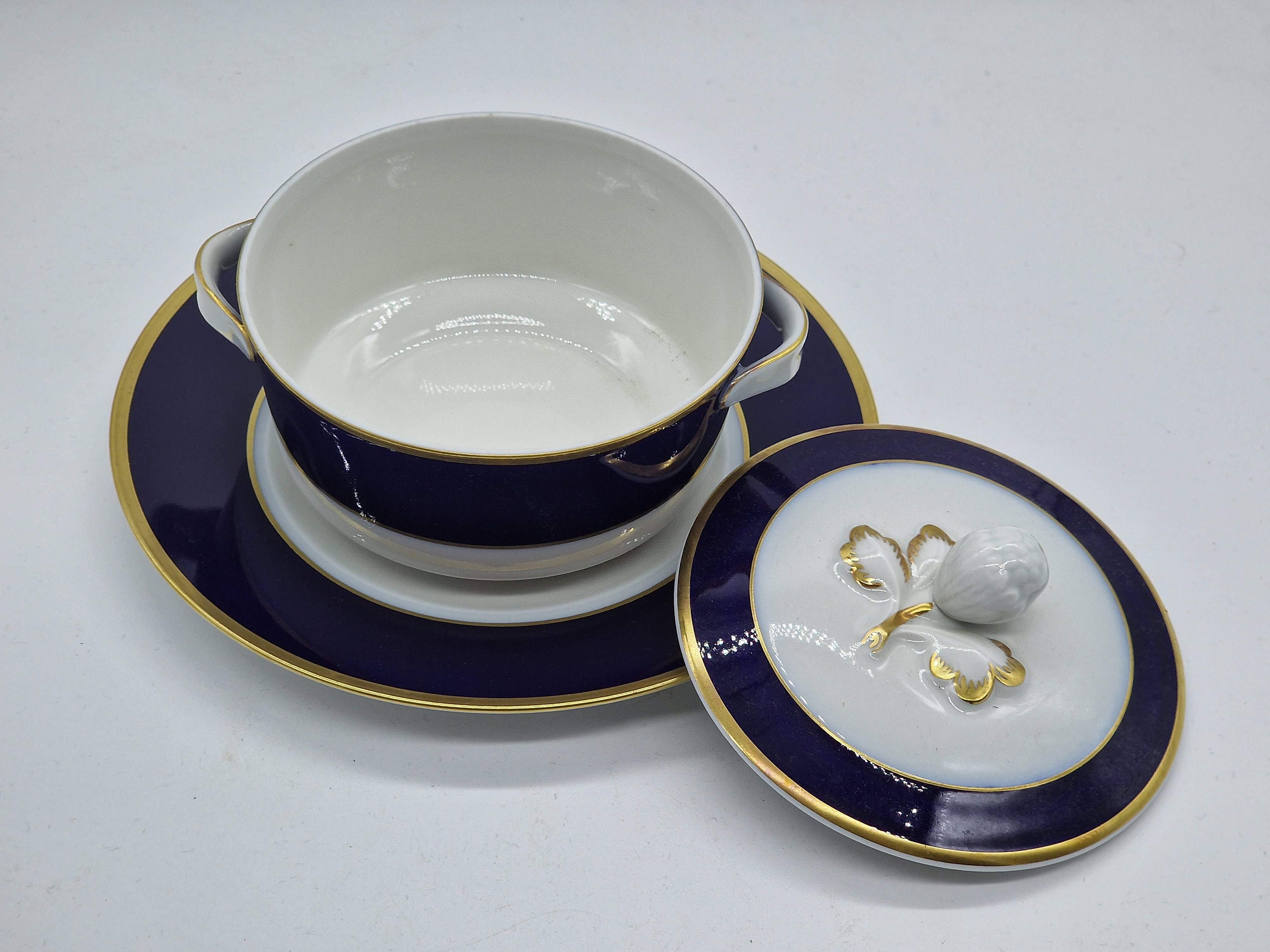 ランゲンタール スイス 1978年 磁器 食器セット コバルトブルー