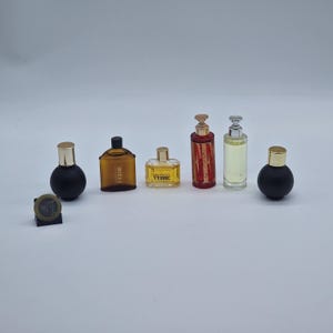 Set of 6 vintage Gianfranco Ferré and Gieffeffe perfume miniatures – 1980s–1990s editions