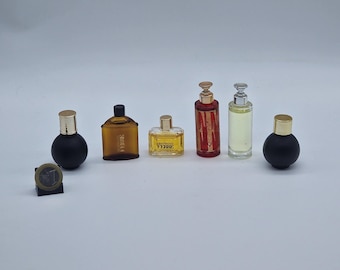 Set of 6 vintage Gianfranco Ferré and Gieffeffe perfume miniatures – 1980s–1990s editions