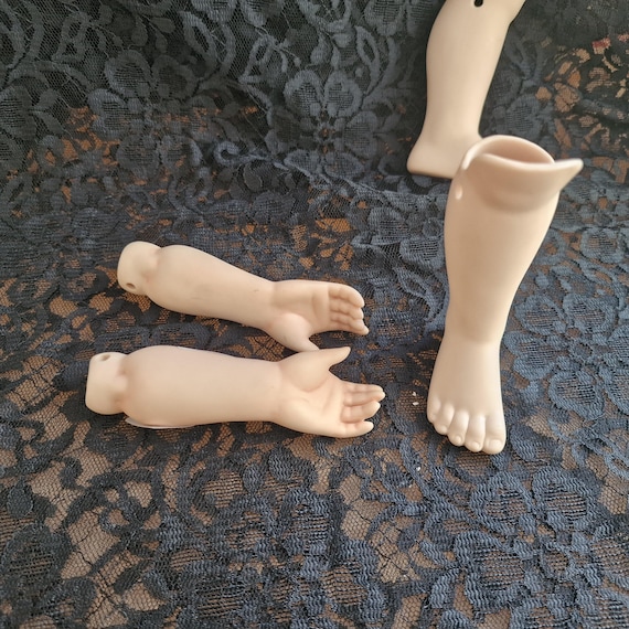 Bisque Porcelain Doll Limbs Set - Vintage Hands and Feet, 1990s - Etsy
