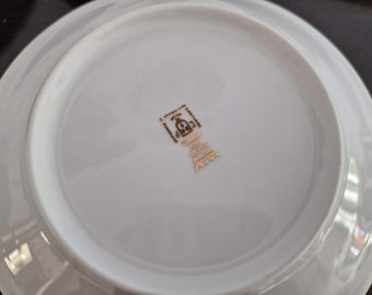 Set of 6 Vintage 'métiers Du Vieux Paris' Porcelain Plates, Berry
