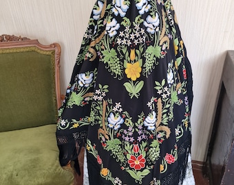 Handbemalter Seidenschal