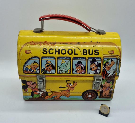 Vintage Metal Lunch Box - Disney School Bus - 1960s, Spain - Etsy
