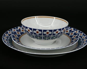 ドイツヴィンテージ schirnding bavaria トリオセット Vintage Schirnding Bavaria Tea Trio Set, German Porcelain Cup