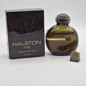 Halston 1-12 Cologne for Men vintage 4 oz con caja original (años 70–80)