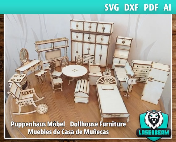 Laser cut dollhouse furniture best sale