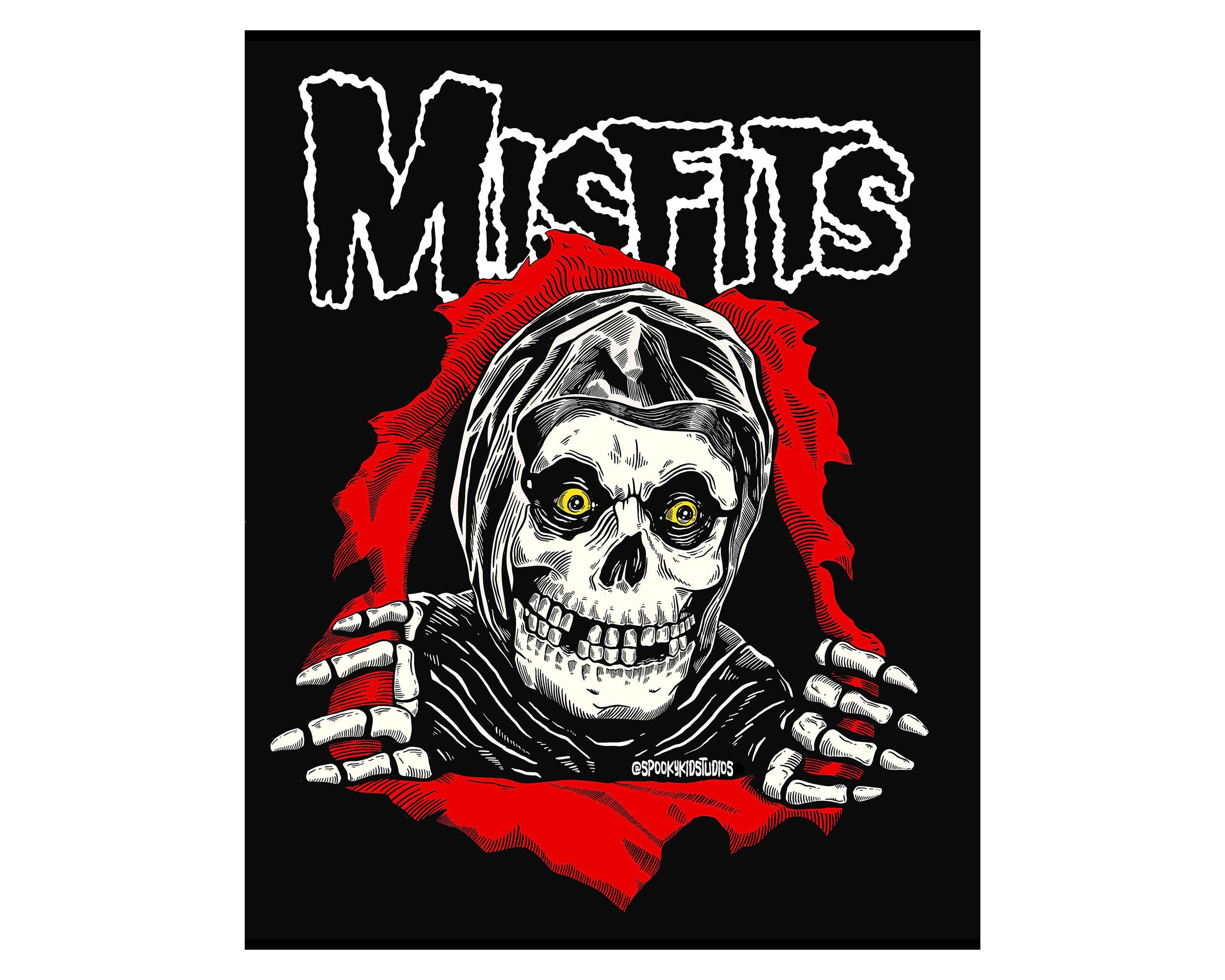 Misfits Crimson Ghost 4x4 Printed Patch