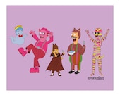 The Belcher Cereal Monsters Wall Art Print | General Mills Monsters and  Bobs Burgers Spooky Horror Funny Artwork | Pop Culture Wall Art