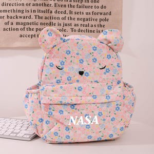 Sac à dos personnalisé pour enfants avec prénom, sac à dos ours, cartables avec prénom brodé pour enfants, cadeaux de retour, cadeaux pour enfants