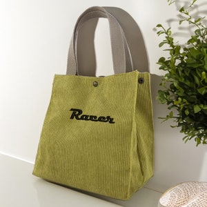 Personalisierte Lunch Bag für Frauen / Männer, benutzerdefinierte Einkaufstasche, Lunchbox für Jungen und Mädchen, Kindergeschenk, Studentenlunchbag, Stickereilunchbag