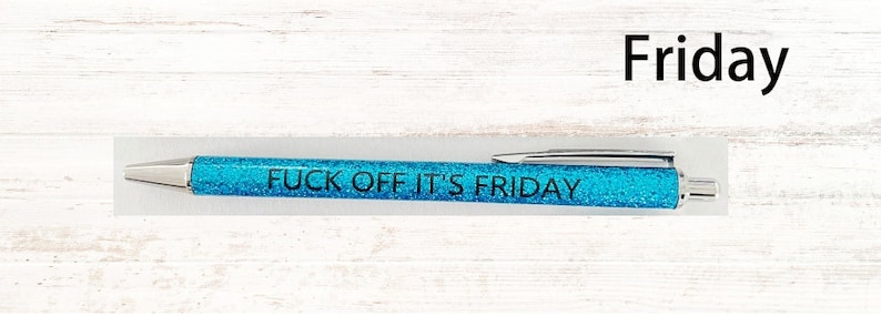 7-Pack Funny Pens,Funny Seven Days of The Week Pens,Describing the mentality,Sarcastic Ballpoint Pens,Creative Gift for Colleague Co-Worker friday