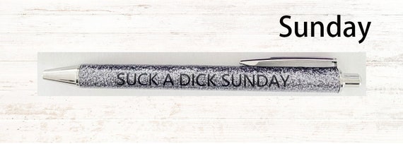 Sarcastic Weekly Pen, 7 Days of the Week Funny Pens Describing Mentality