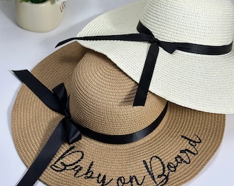 Chapeaux de plage souples personnalisés, cadeau de future mariée, chapeau personnalisé, chapeau de plage de Mme, cadeau de demoiselle d'honneur, cadeau de fête de mariage