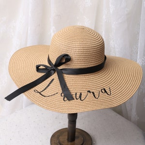 Custom Bride Sun Hat - Summer Bride Gift Idea - Bachelorette Party Hat - Bride Beach Hat Ladies beach hat, bridesmaid gift