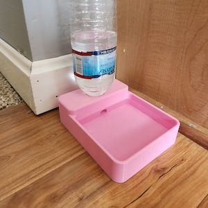 Personalized Pet Water Bowl | Gravity Filled | Universal Bottle Adaptor | Any Color