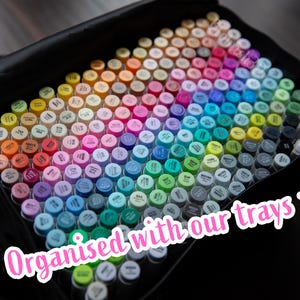 Ohuhu Honolulu 216 Marker Bag Inserts, 3D Printed Organiser Tray Dividers (220 slots)