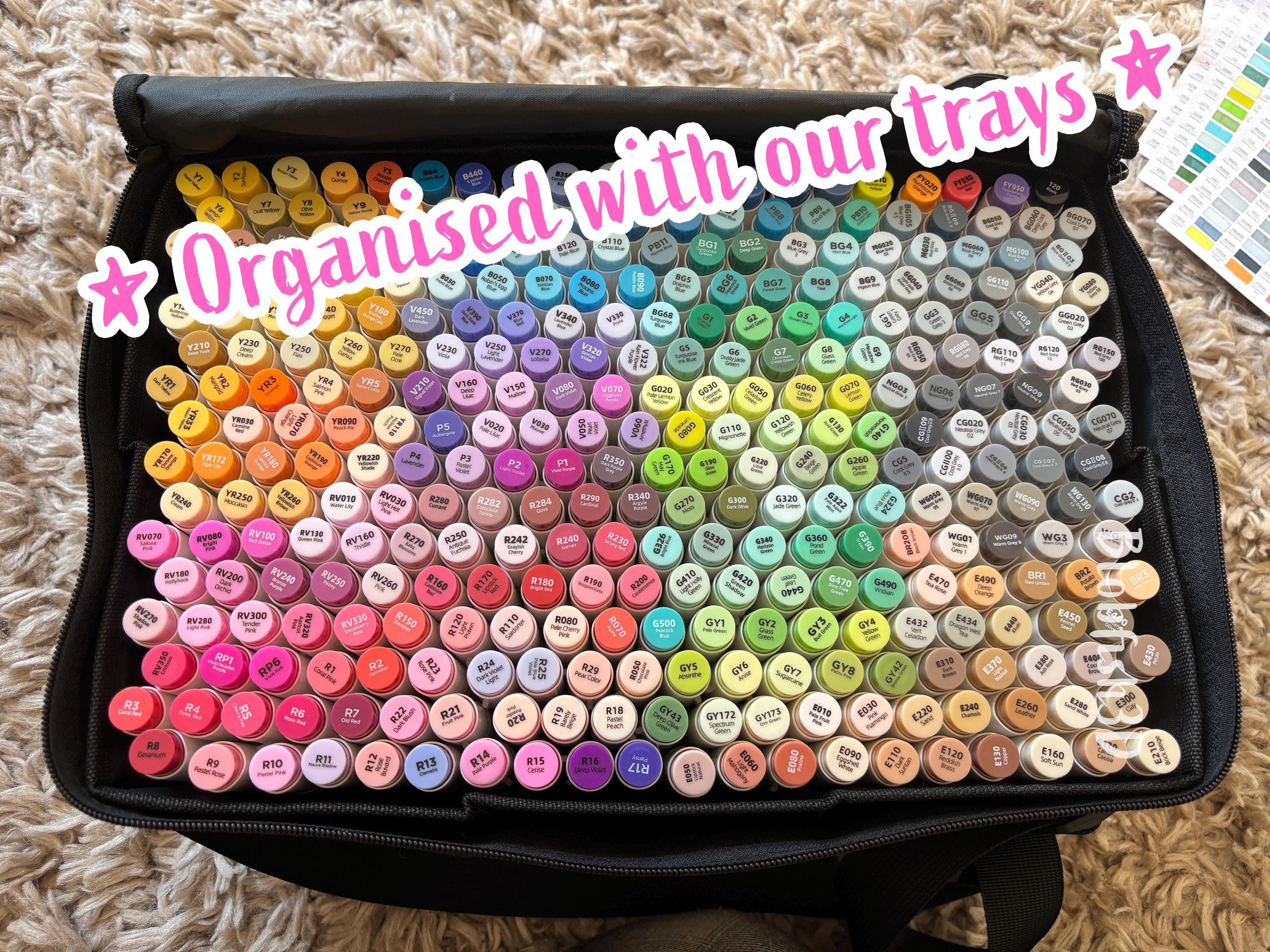 Art liner Collection Vol. 3 12個入 Ohuhu Honolulu 320 Marker Bag Inserts, 3D Printed Organiser Tray