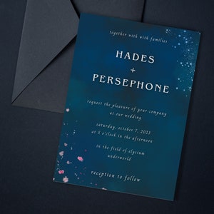 Hades and Persephone Wedding Invitation: Greek Mythology Invite (Digital Download)