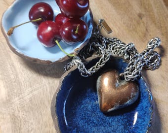 Rustic glaze handmade decorative trinket dishes