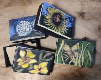 Ceramic tile box with seeds