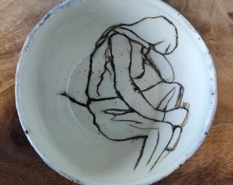 Handmade Ceramic Minimalist Figure Bowl