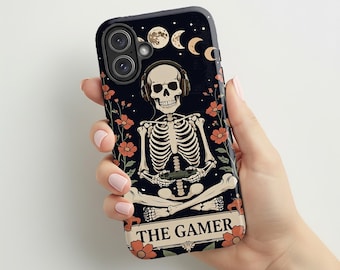 Skeleton Gamer Phone Case| Gothic Fantasy Cover |Spooky Halloween Gift | Compatible with iPhone® and Samsung®