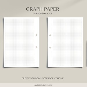 Empty Graph Ruled Pages Notebook Paper Pages Printable | Graph Paper, Lined Ruled Note Taking ...