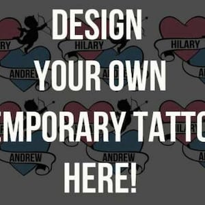 Custom Temporary Tattoos- A4 Sheet  Fill with Your Own Tattoo Designs