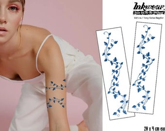Semi-Permanent Ivy vine Tattoo   1 tattoo + 1 free| Lasts 1 to 2 weeks | Fool Friends | SAFE Herbal Inks | 8"-16"