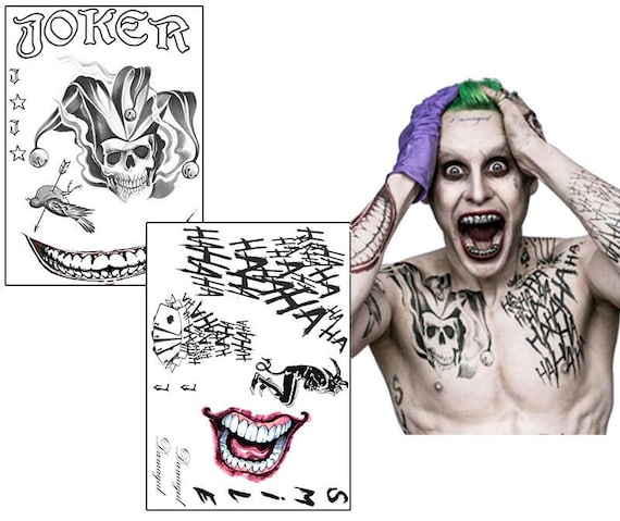 Buy 6 Large Sheets Joker Tattoos Suicide Squad Harley Quinn Included 100  Pcs for Halloween Costume Accessories and Parties Online at desertcartINDIA