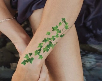 Ivy Vine Leaf große Fake Tattoos Stück zusammen für Poison Ivy 3 Exemplare