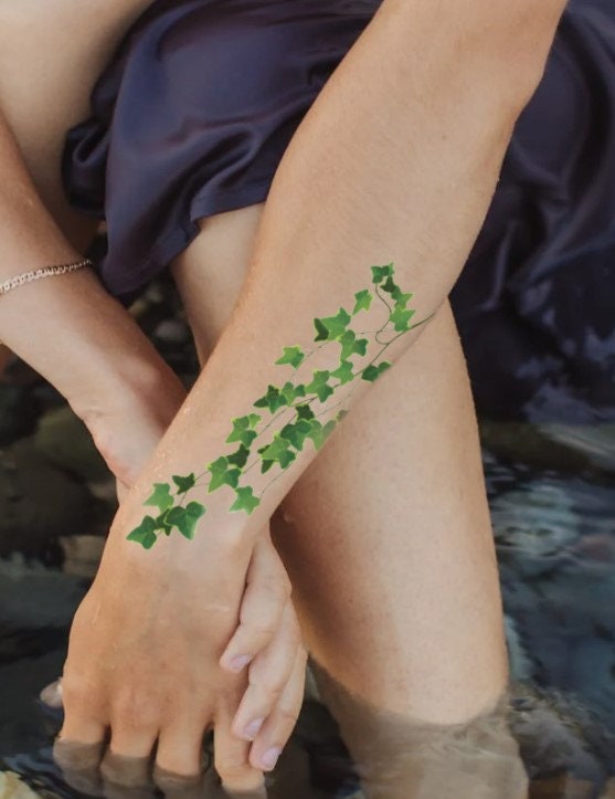 Buy Ivy Vine Leaf Large Fake Tattoos Piece Together for Poison Ivy Online  in India  Etsy