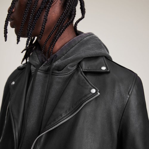 Leather jacket men black shops leather biker jacket Moto jacket skinny fitting Christmas Gift xS to 4XL FREE EXPRESS DELIVERY