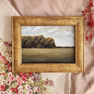 Vintage Style Art: Framed Landscape Art Print | Small Wall Art | Farmhouse Wall Decor
