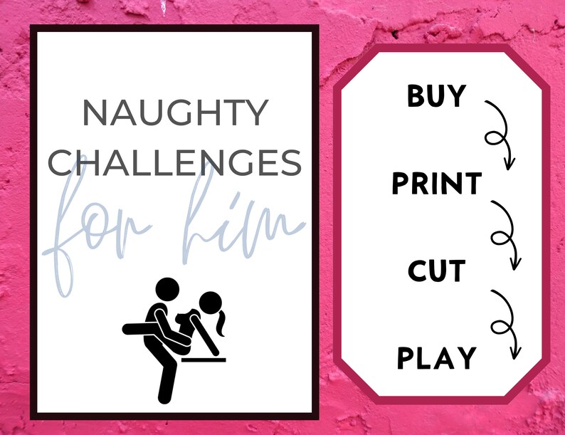 Sex Game, 120 Sex Challenges for Him and Her, Printable Kinky Game for ...