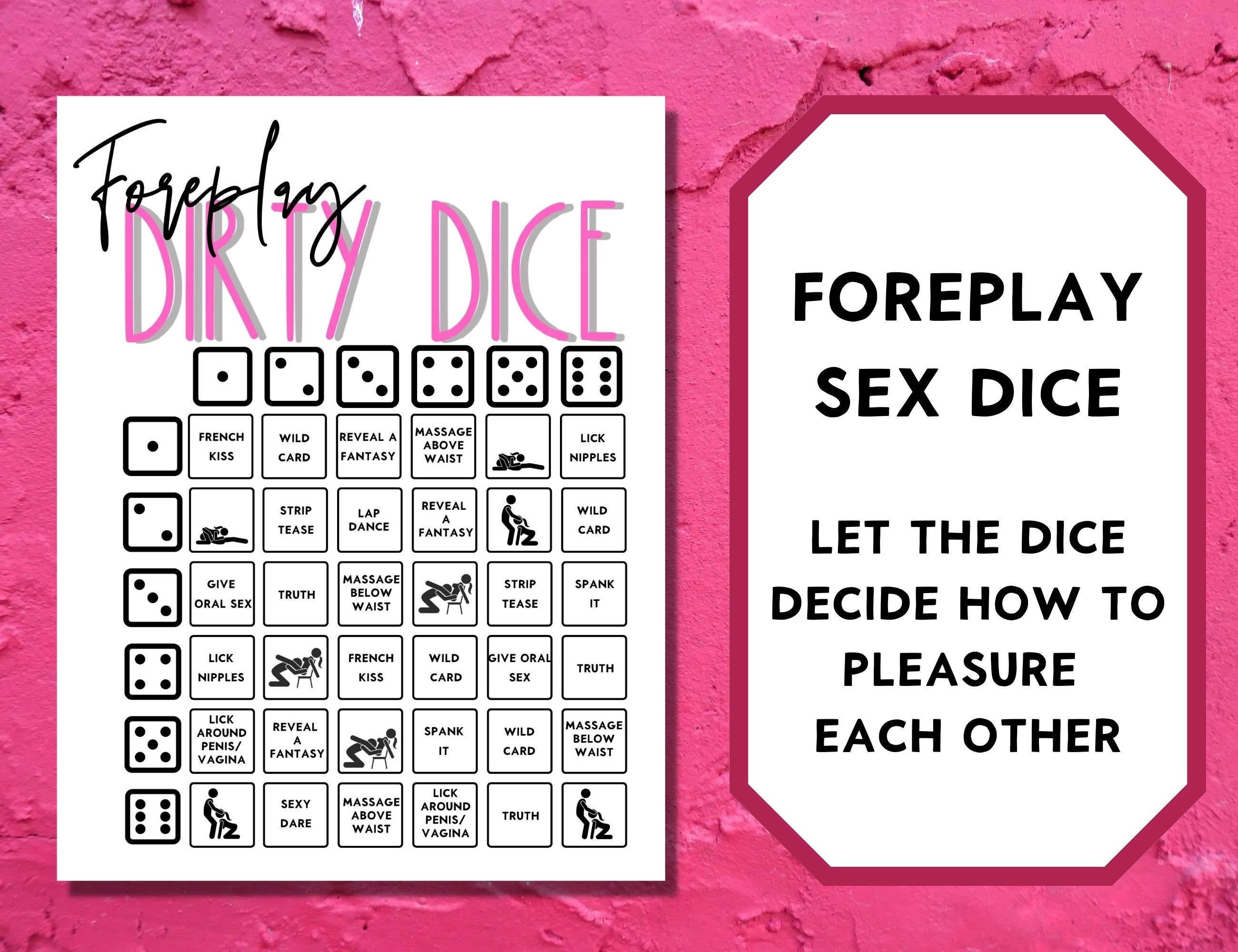 Sex Dice Foreplay Game Dirty Dice Couples Dice Game Sex Etsy