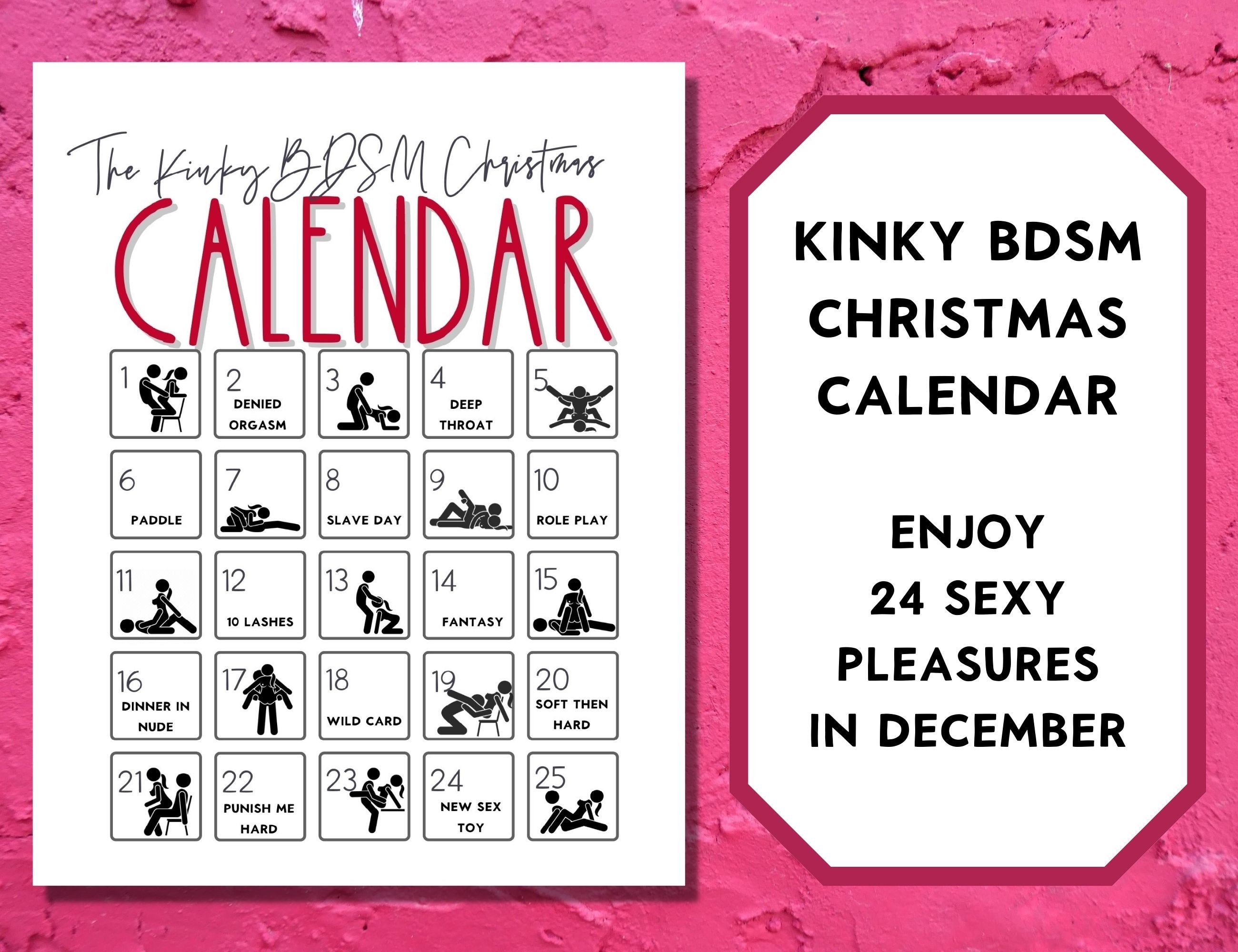 Kinky BDSM Advent Calendar, Sex Games, Sexy Games, Adult Advent Calendar,  Naughty Gift for Him, Sex Challenge for December, Kinky Games - Etsy