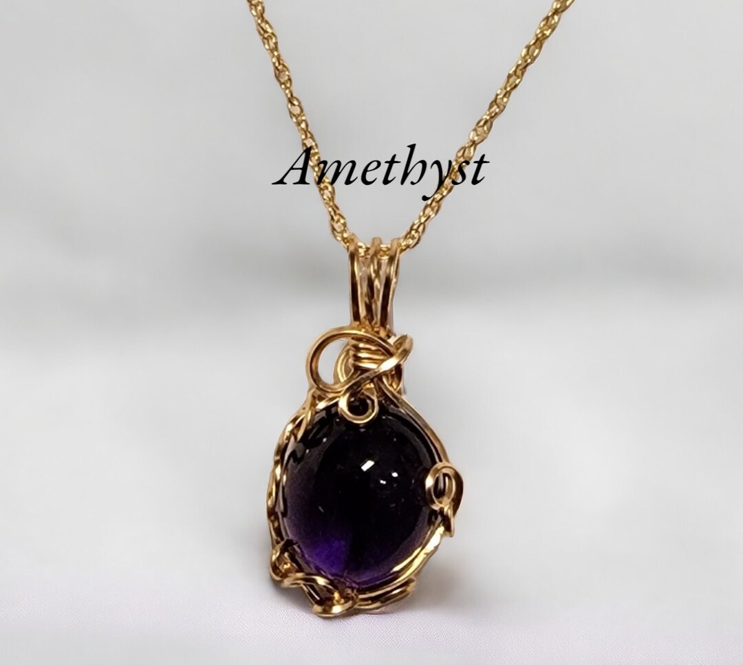 Amethyst Necklace - Etsy