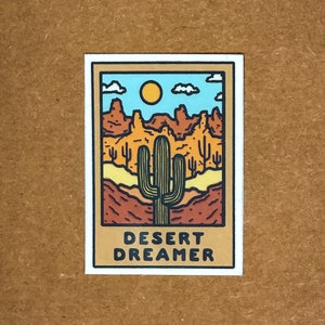 Desert Dreamer Sticker // waterproof, vinyl decal, waterbottle sticker, car sticker, nature sticker