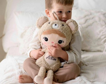 XXL teddy in brown - 48 cm - customizable with name