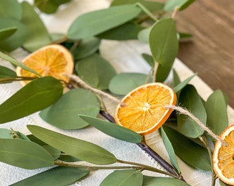 DIY Dried Orange and Faux Cranberry Garland